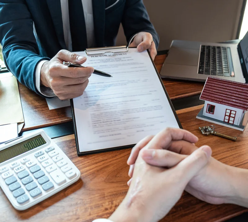 Illustrative photograph of a property agreement