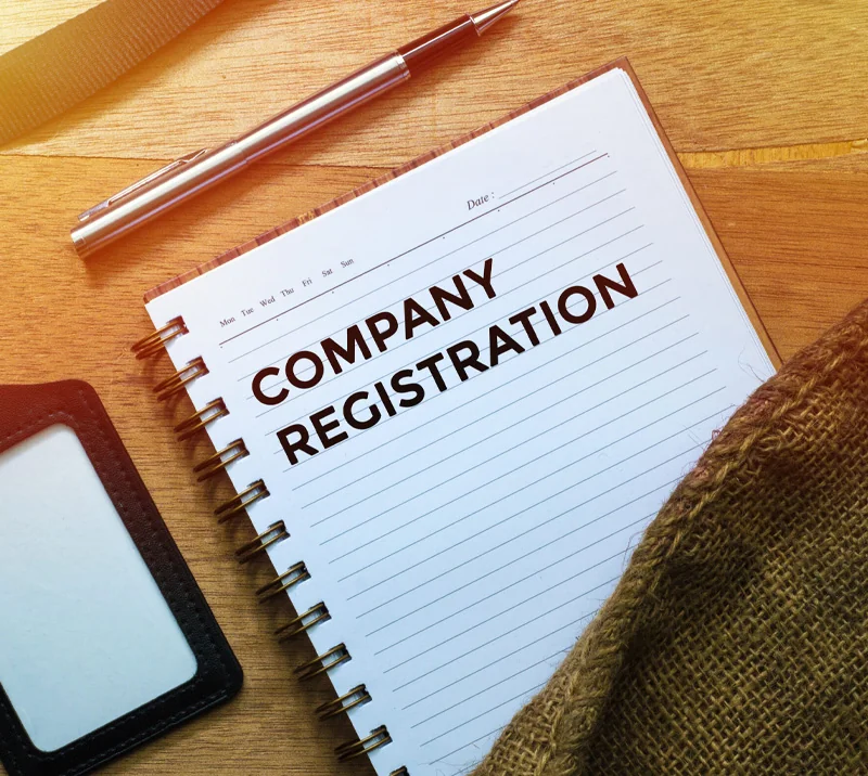 Company registration folder and business documents